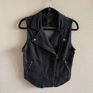 Kill City Dark Grey Jean Moto Vest
